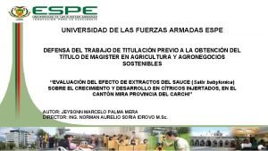 UNIVERSIDAD DE LAS FUERZAS ARMADAS ESPE DEFENSA DEL