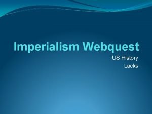 Imperialism in india webquest