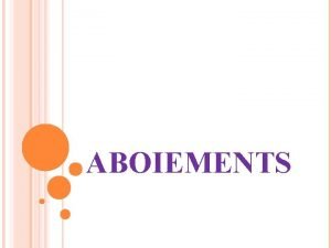 ABOIEMENTS REGLEMENTATION Aucun bruit particulier ne doit par