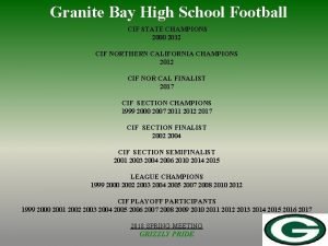 Granite bay football