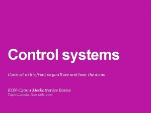 Settling time control system