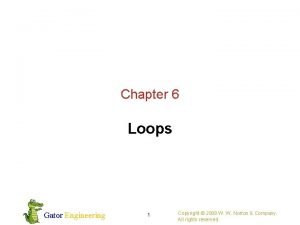 Chapter 6 Loops Gator Engineering 1 Copyright 2008