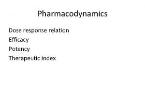 Efficacy definition pharmacology