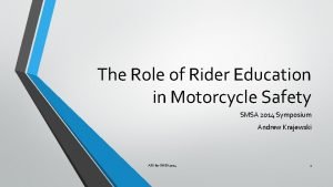 The Role of Rider Education in Motorcycle Safety