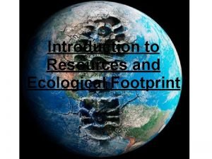 Ecological footprint example