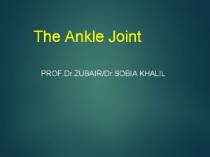 Ankle joint