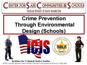 Crime Prevention Through Environmental Design Schools Institute for