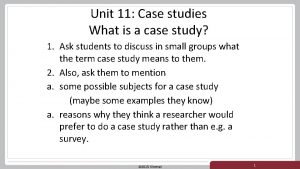 Case study questions for students