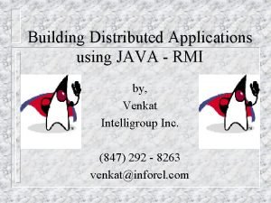 Distributed application in java