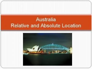Absolute location of australia