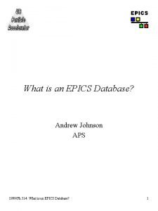 Epics database