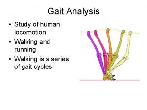 Parameters of gait