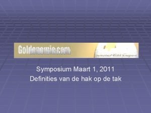 Symposium Maart 1 2011 Definities van de hak