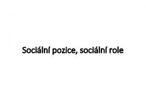 Sociální status