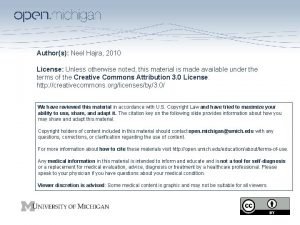 Authors Neel Hajra 2010 License Unless otherwise noted