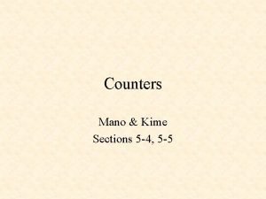 Counters Mano Kime Sections 5 4 5 5