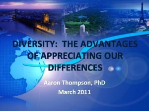 Benefits of appreciating differences