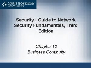 Security Guide to Network Security Fundamentals Third Edition
