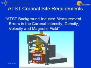 ATST Coronal Site Requirements ATST Background Induced Measurement