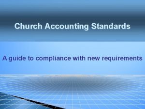 Church accounting regulations