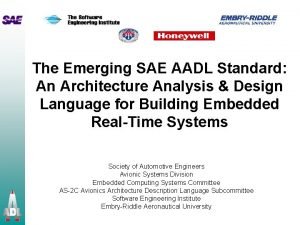 Architecture analysis and design language