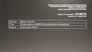 Organisation internationale de normalisation Organisation internationale de normalisation