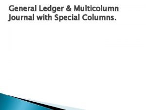 Multi column journal