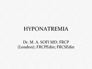 Severe hyponatremia treatment