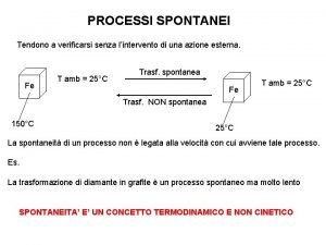 Processo non spontaneo