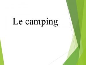 Camping bonjour