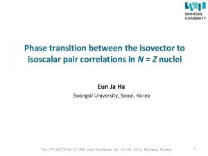 Phase transition between the isovector to isoscalar pair