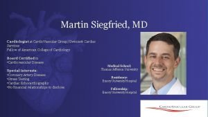 Dr siegfried cardiologist