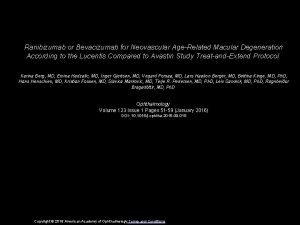 Ranibizumab or Bevacizumab for Neovascular AgeRelated Macular Degeneration