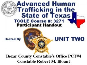 Advanced Human Trafficking in the State of Texas