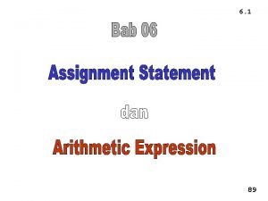 Contoh assignment statement