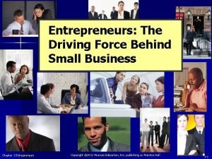Entrepreneurs The Driving Force Behind Small Business Chapter