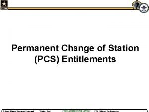 Permanent change of station regulation