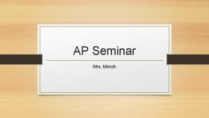 Craap ap seminar