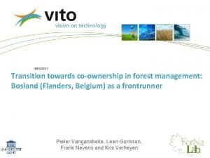 18022021 Transition towards coownership in forest management Bosland