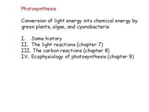 Photosynthesis equation light reaction