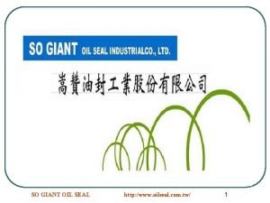 So giant oil seal