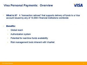 Visa personal payments