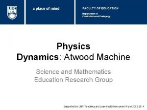 Atwood machine equation