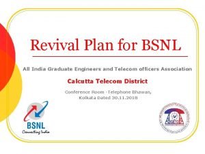 Revival Plan for BSNL All India Graduate Engineers