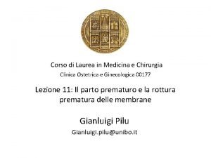 Corso di Laurea in Medicina e Chirurgia Clinica