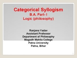 Categorical syllogism examples