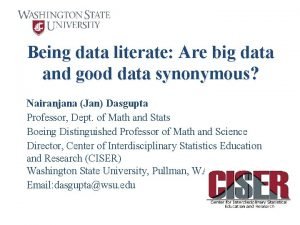 Being data literate Are big data and good