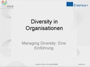 Diversity in Organisationen Managing Diversity Eine Einfhrung Project