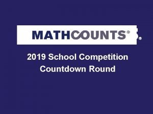 Mathcounts 2019 solutions