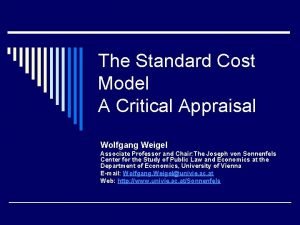 Standard cost model